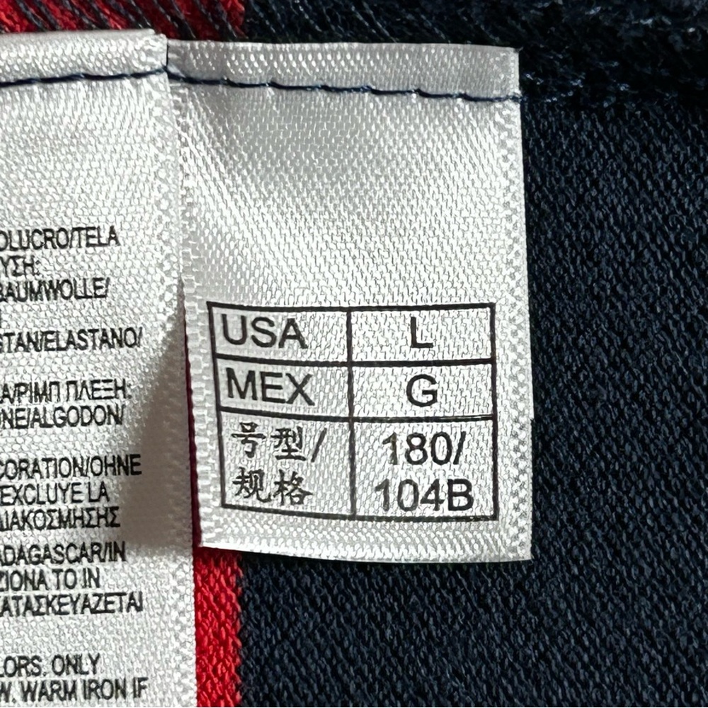 Brooks Brothers Red and Navy Striped Polo Shirt Supima Cotton NWT Size Large - Picture 14 of 16
